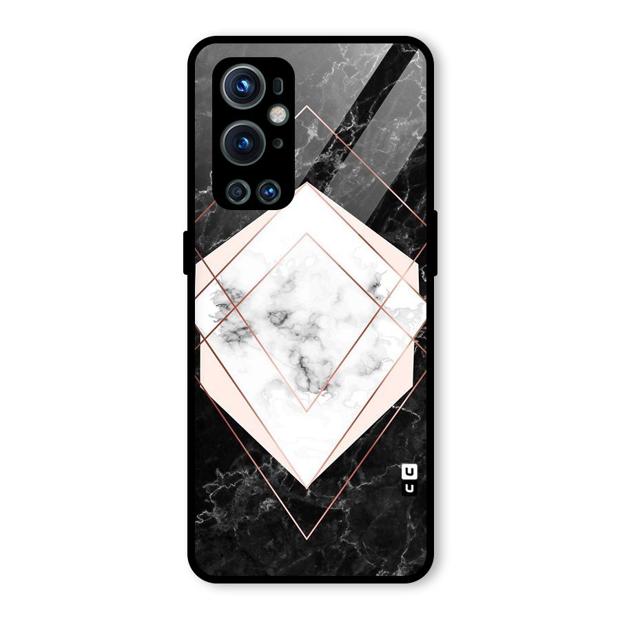 Marble Texture Print Glass Back Case for OnePlus 9 Pro