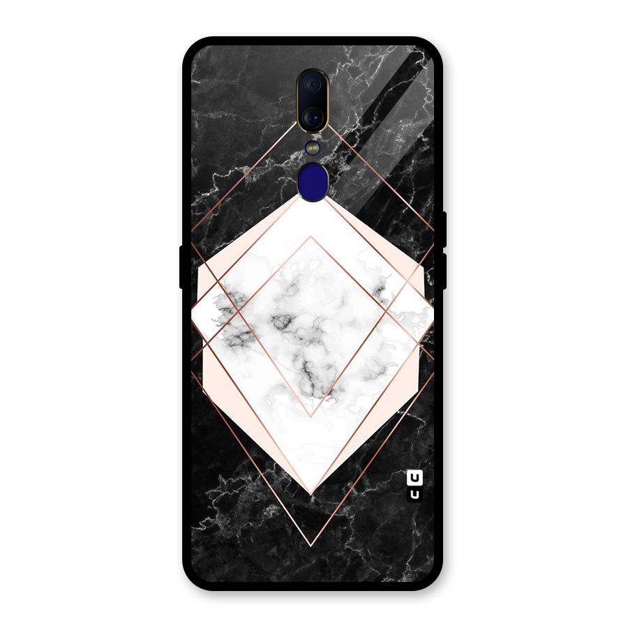 Marble Texture Print Glass Back Case for Oppo F11