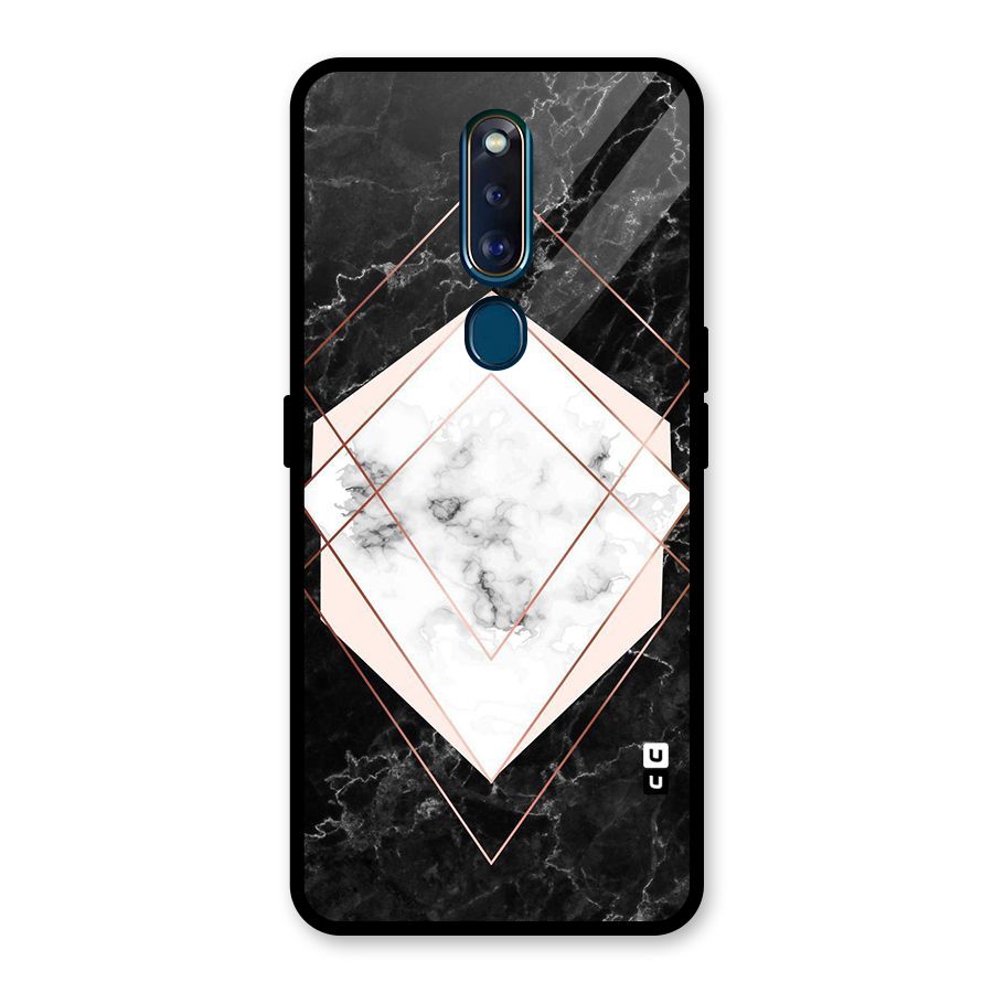 Marble Texture Print Glass Back Case for Oppo F11 Pro