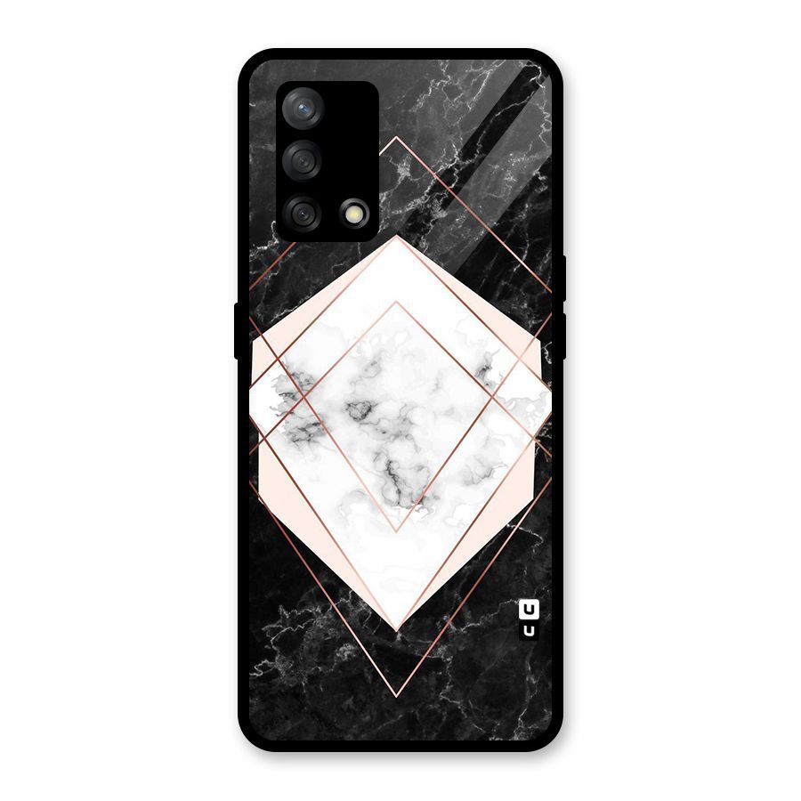 Marble Texture Print Glass Back Case for Oppo F19