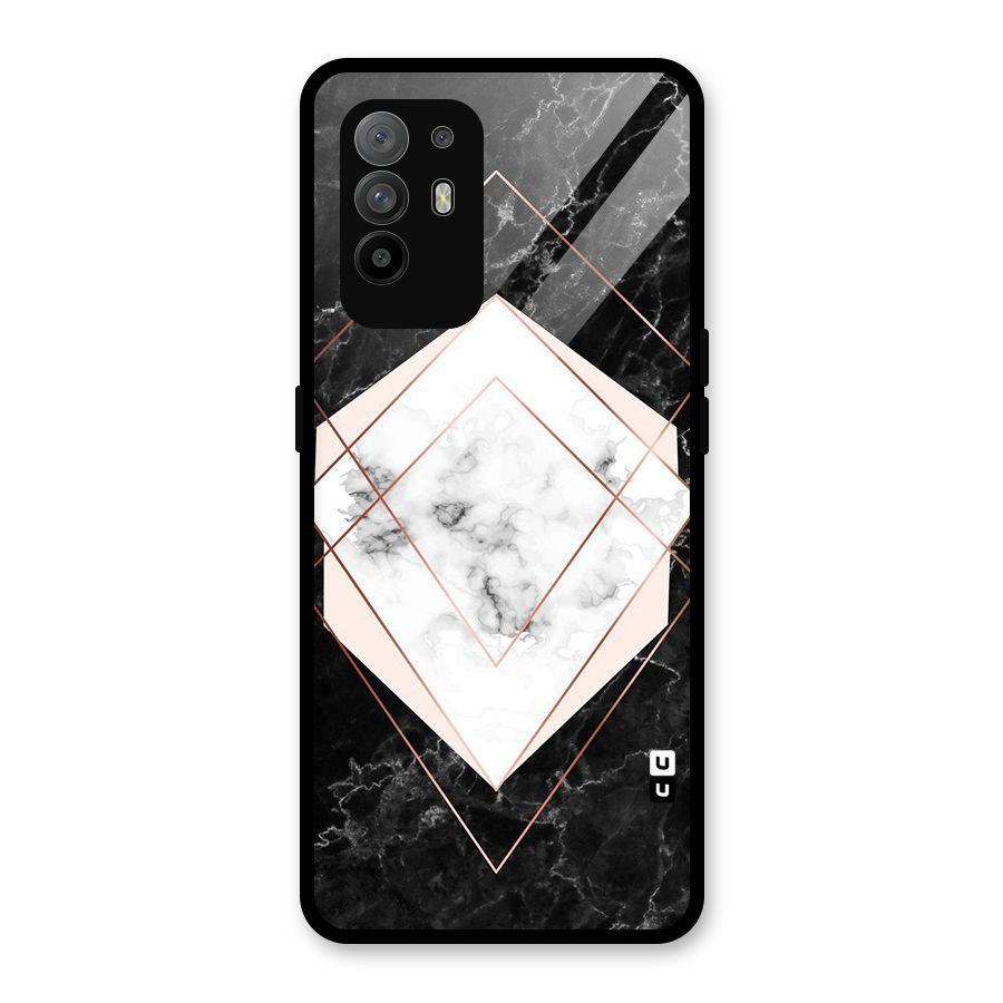 Marble Texture Print Glass Back Case for Oppo F19 Pro Plus 5G