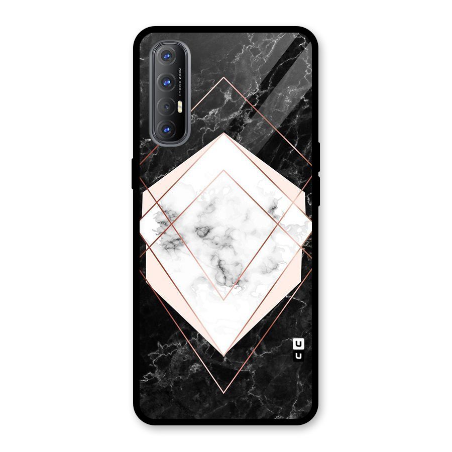 Marble Texture Print Glass Back Case for Oppo Reno3 Pro