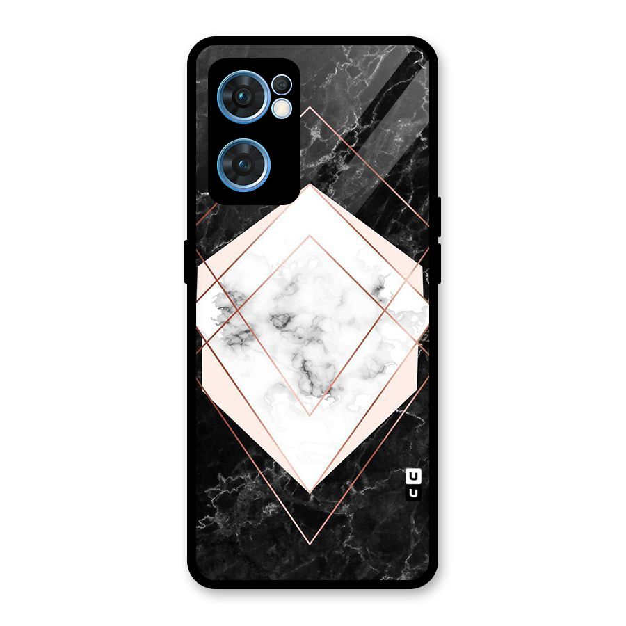 Marble Texture Print Glass Back Case for Oppo Reno7 5G