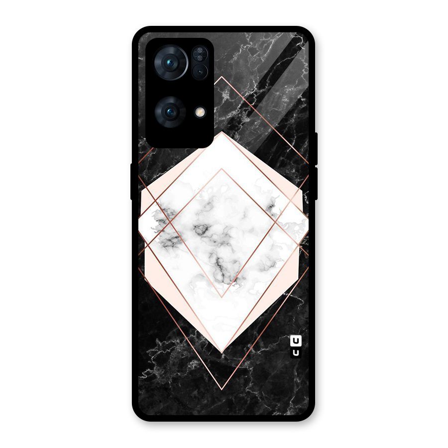 Marble Texture Print Glass Back Case for Oppo Reno7 Pro 5G