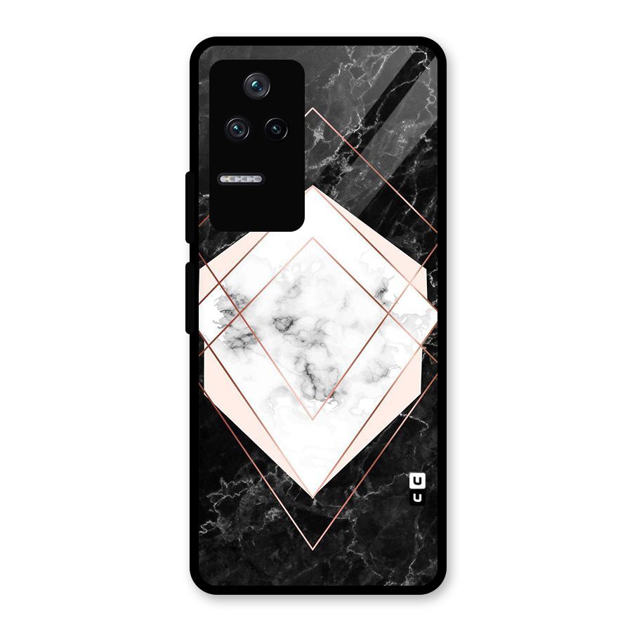 Marble Texture Print Glass Back Case for Poco F4 5G