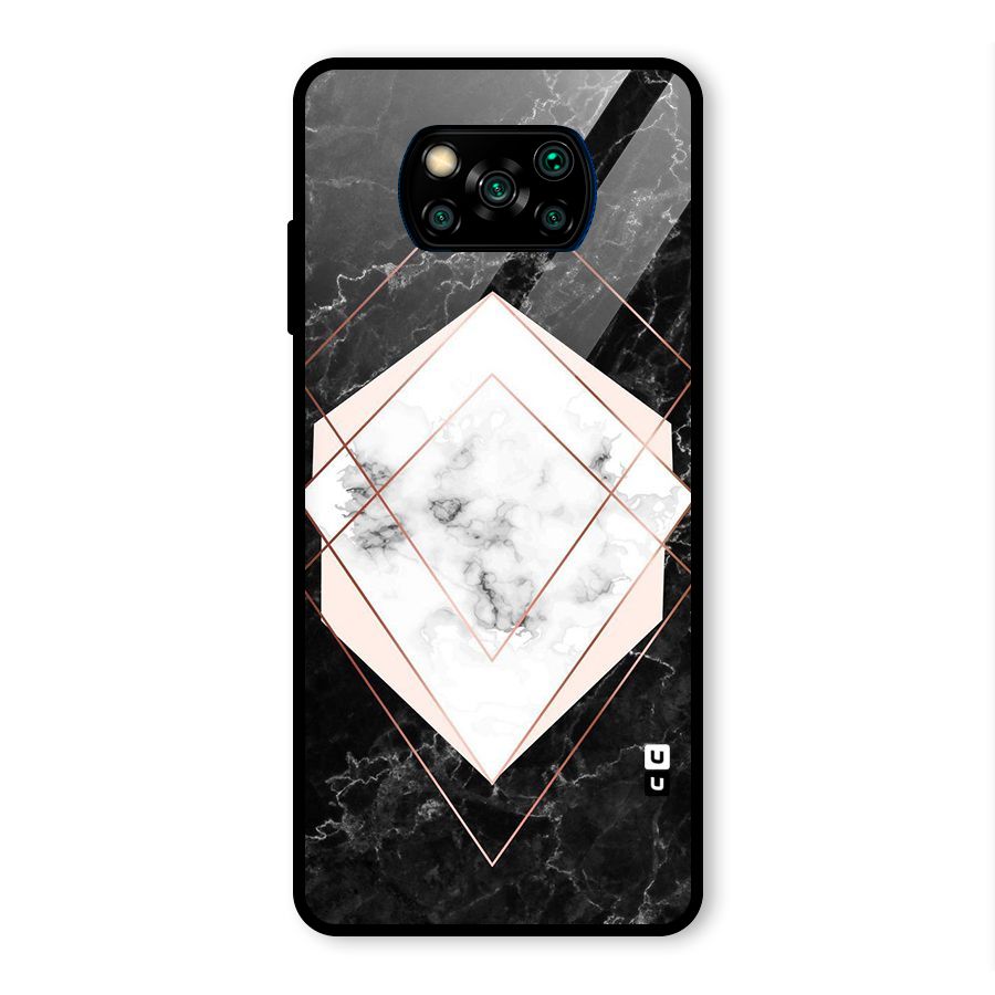 Marble Texture Print Glass Back Case for Poco X3 Pro