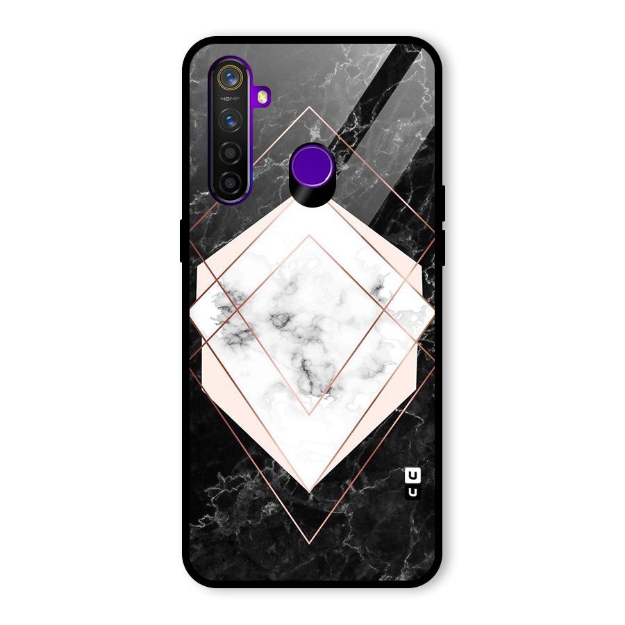 Marble Texture Print Glass Back Case for Realme 5 Pro