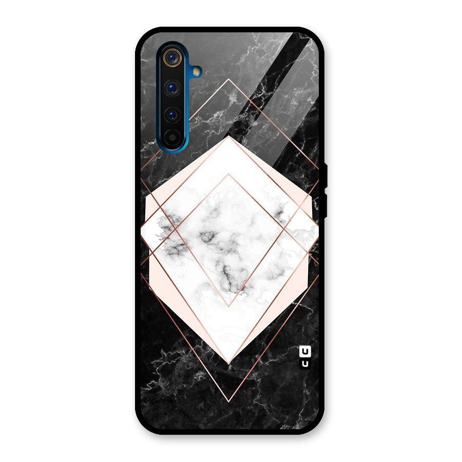 Marble Texture Print Glass Back Case for Realme 6 Pro