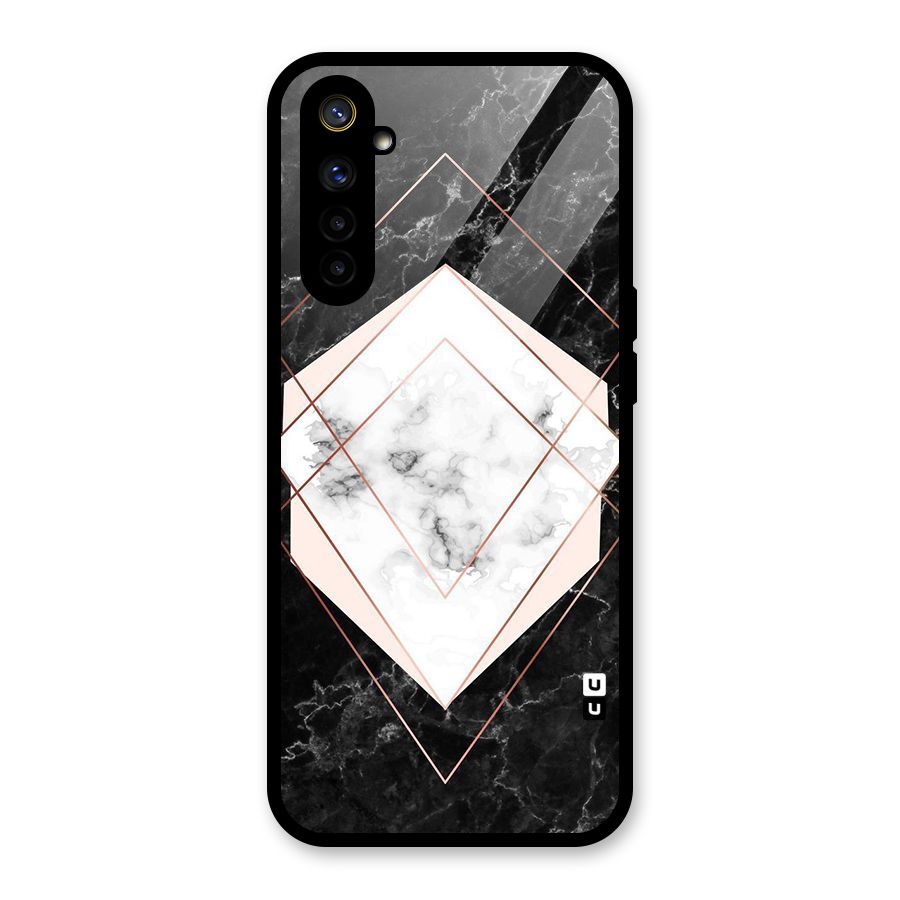 Marble Texture Print Glass Back Case for Realme 6i