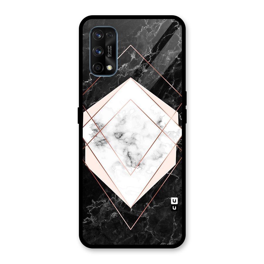 Marble Texture Print Glass Back Case for Realme 7 Pro