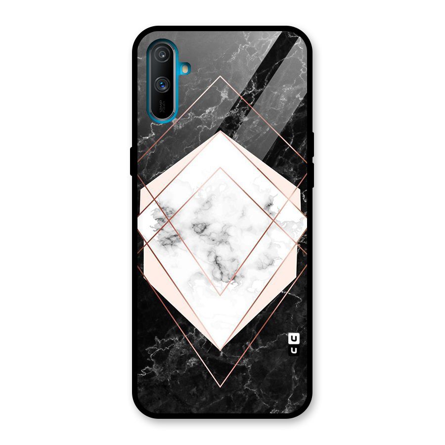 Marble Texture Print Glass Back Case for Realme C3
