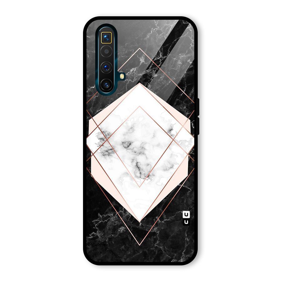 Marble Texture Print Glass Back Case for Realme X3