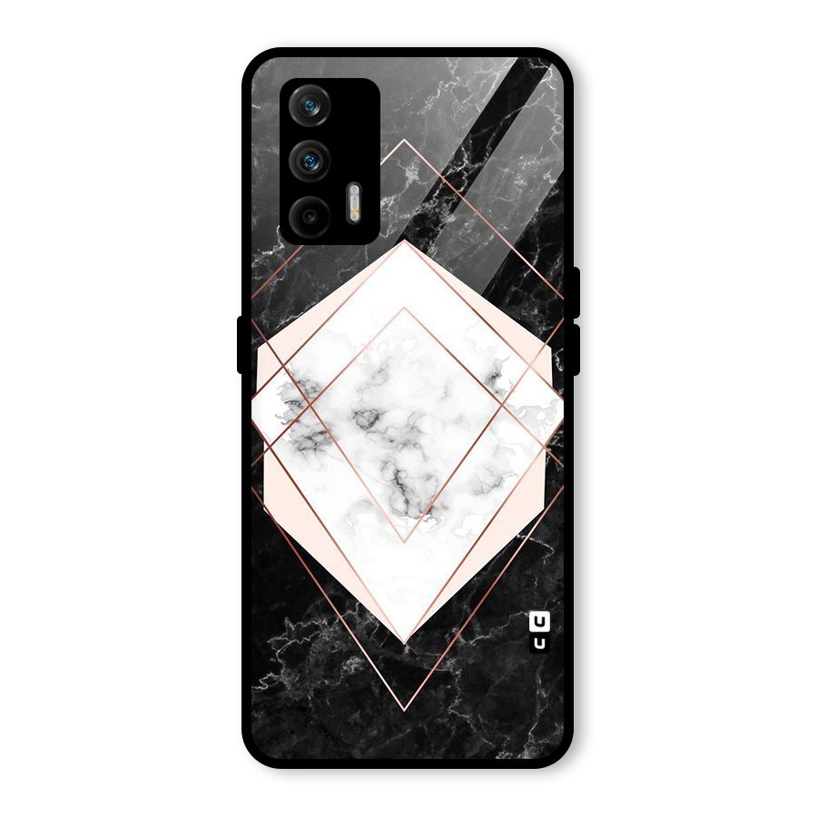 Marble Texture Print Glass Back Case for Realme X7 Max