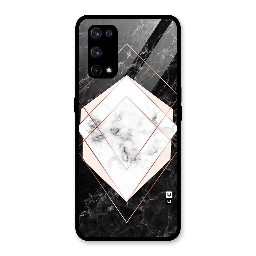 Marble Texture Print Glass Back Case for Realme X7 Pro
