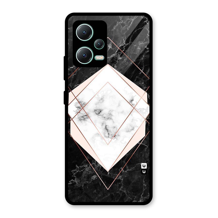 Marble Texture Print Glass Back Case for Redmi Note 12 5G