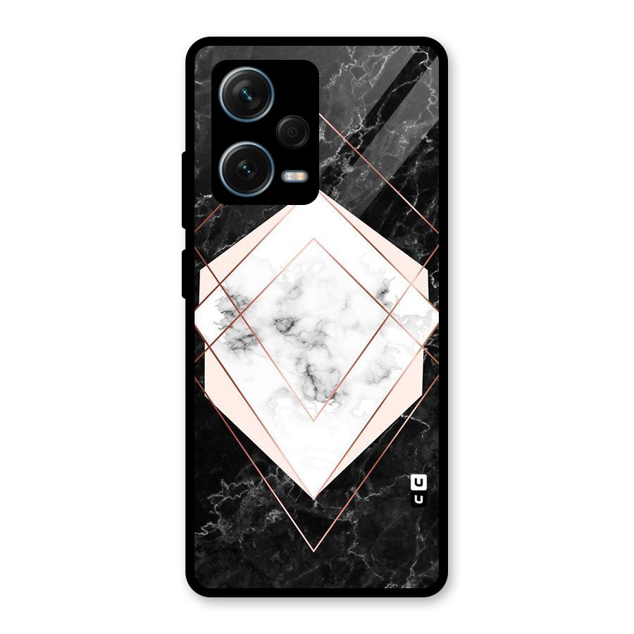 Marble Texture Print Glass Back Case for Redmi Note 12 Pro Plus 5G