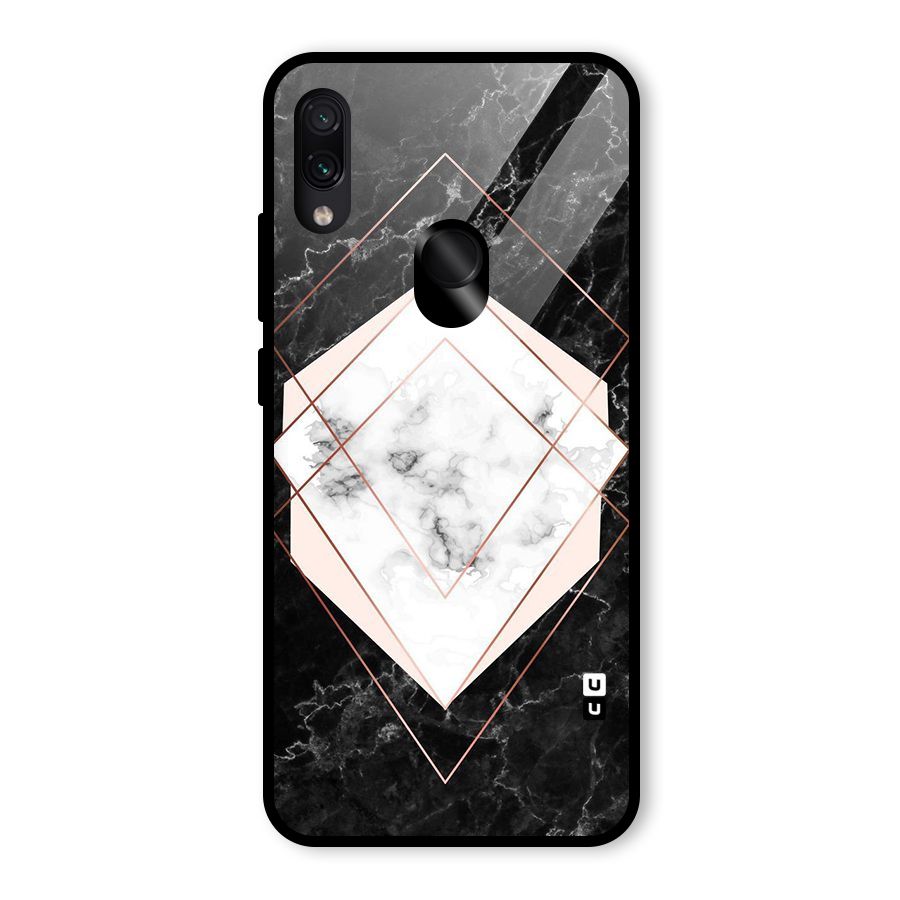 Marble Texture Print Glass Back Case for Redmi Note 7 Pro