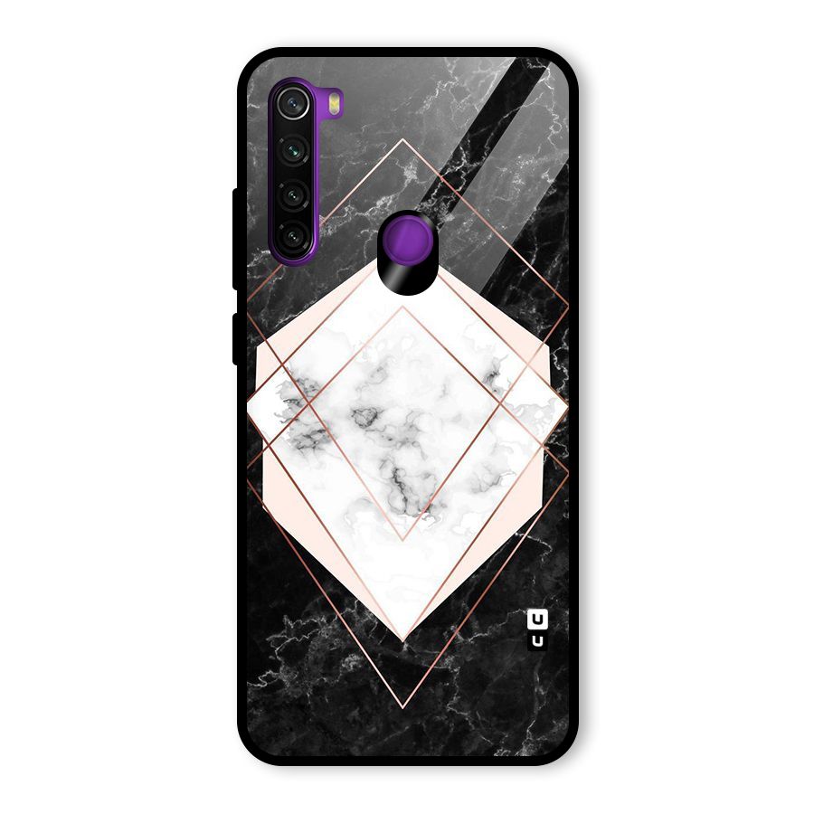 Marble Texture Print Glass Back Case for Redmi Note 8