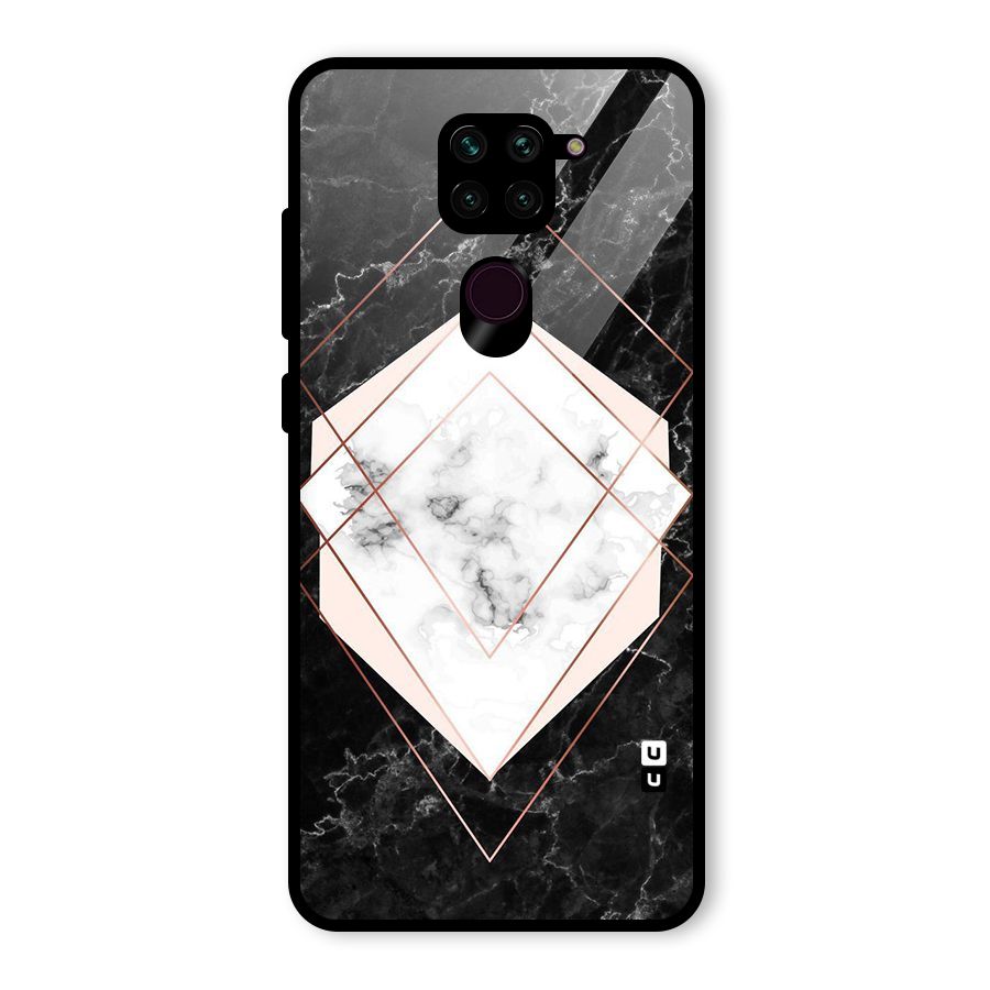 Marble Texture Print Glass Back Case for Redmi Note 9