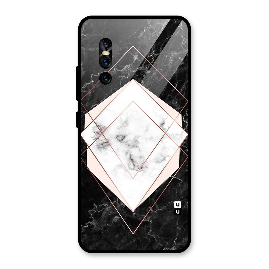 Marble Texture Print Glass Back Case for Vivo V15 Pro