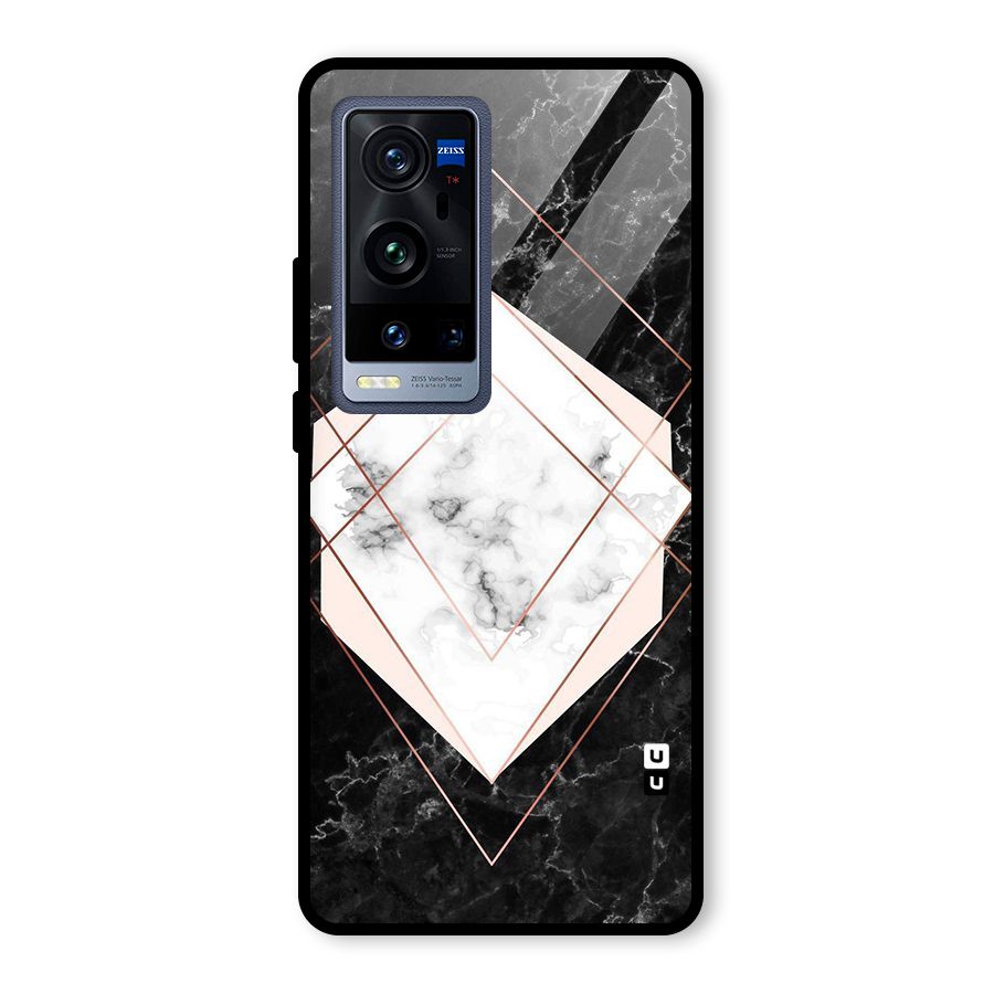 Marble Texture Print Glass Back Case for Vivo X60 Pro Plus