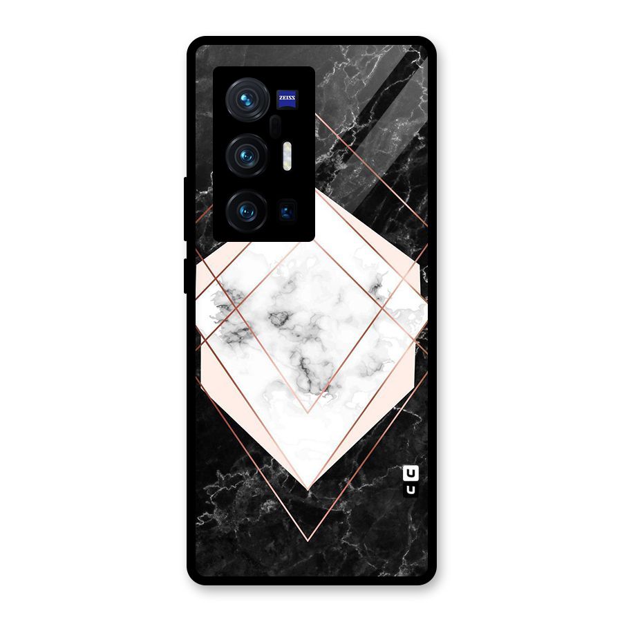 Marble Texture Print Glass Back Case for Vivo X70 Pro Plus