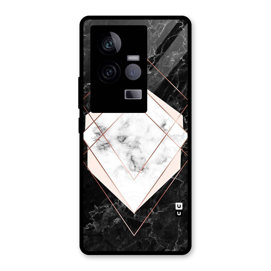Marble Texture Print Glass Back Case for Vivo iQOO 11 5G