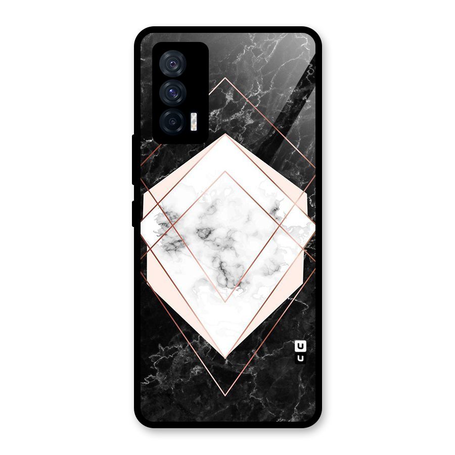 Marble Texture Print Glass Back Case for Vivo iQOO 7 5G