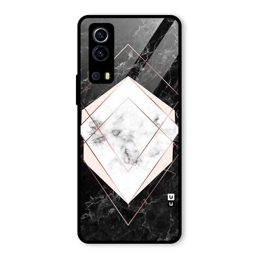 Marble Texture Print Glass Back Case for Vivo iQOO Z3