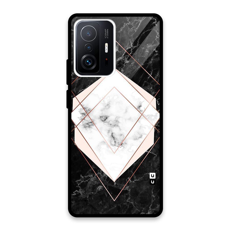 Marble Texture Print Glass Back Case for Xiaomi 11T Pro