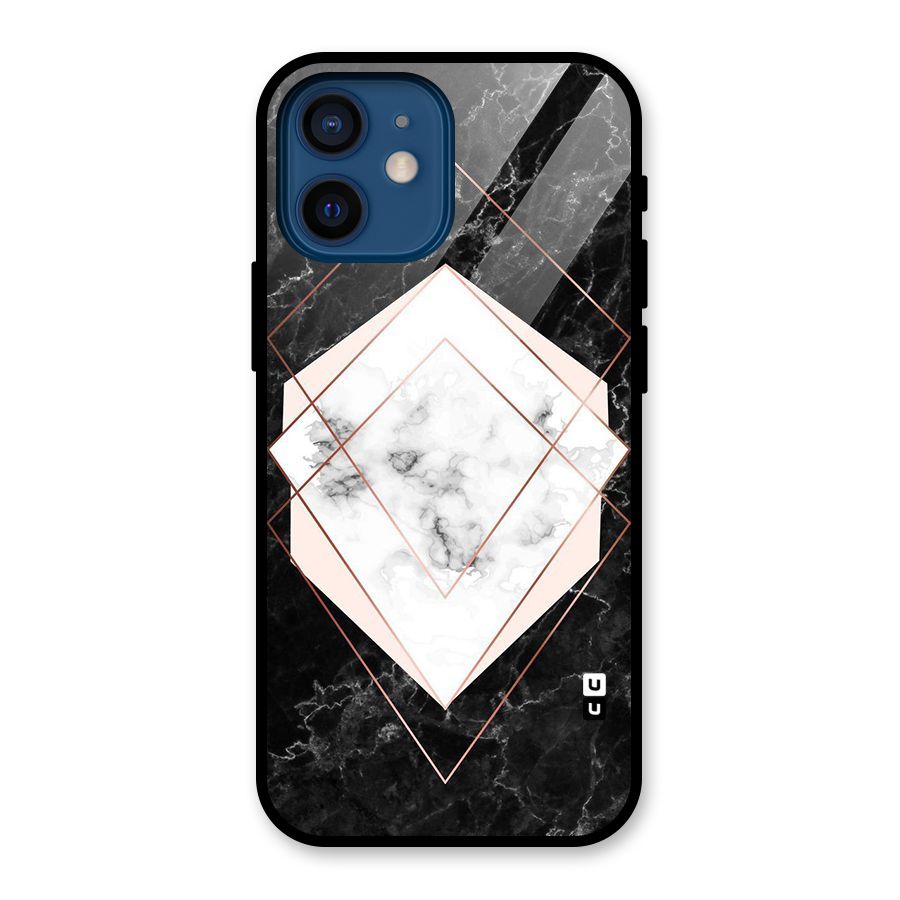 Marble Texture Print Glass Back Case for iPhone 12 Mini