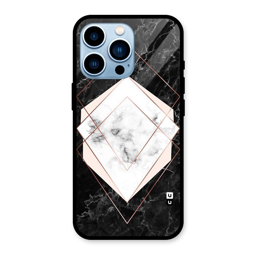 Marble Texture Print Glass Back Case for iPhone 13 Pro