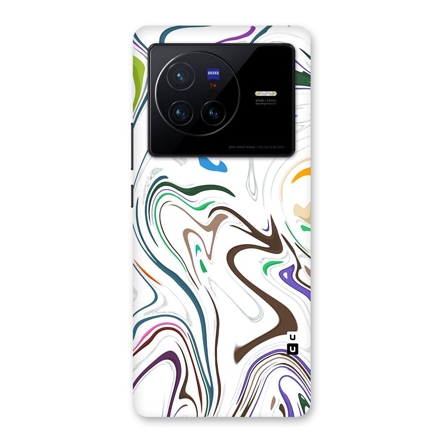 Marbled Printed Art Back Case for Vivo X80