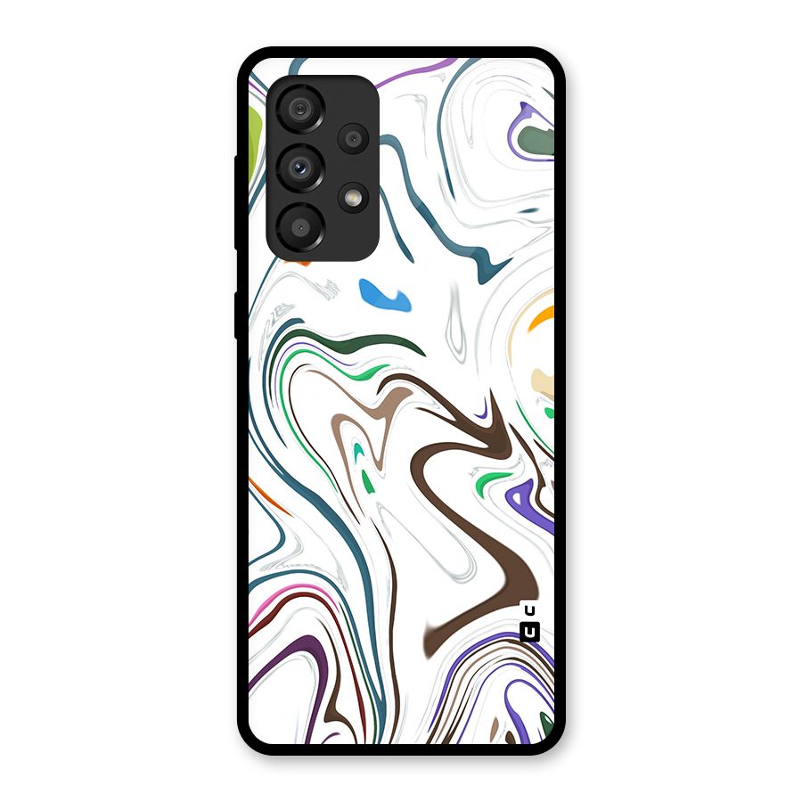 Marbled Printed Art Glass Back Case for Galaxy A33 5G