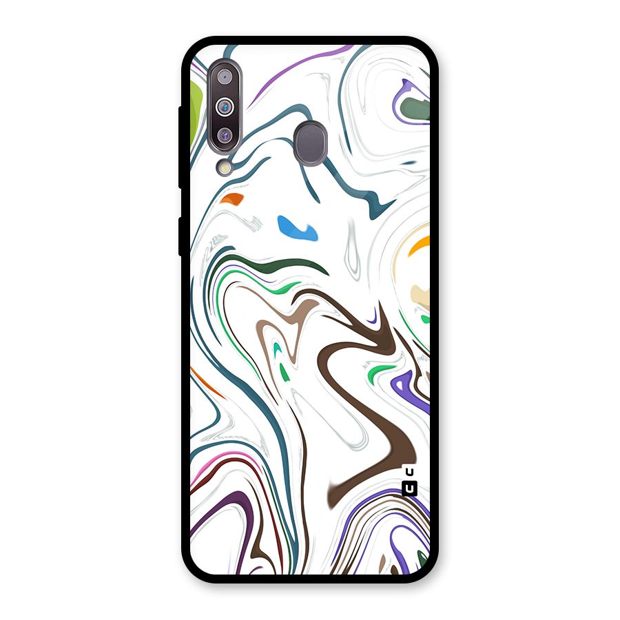 Marbled Printed Art Glass Back Case for Galaxy M30