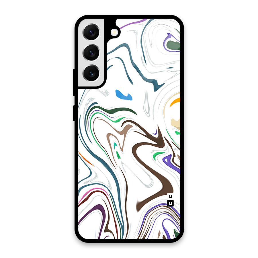 Marbled Printed Art Glass Back Case for Galaxy S22 Plus 5G