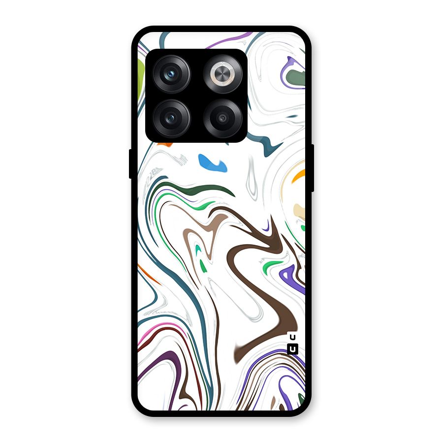 Marbled Printed Art Glass Back Case for OnePlus 10T