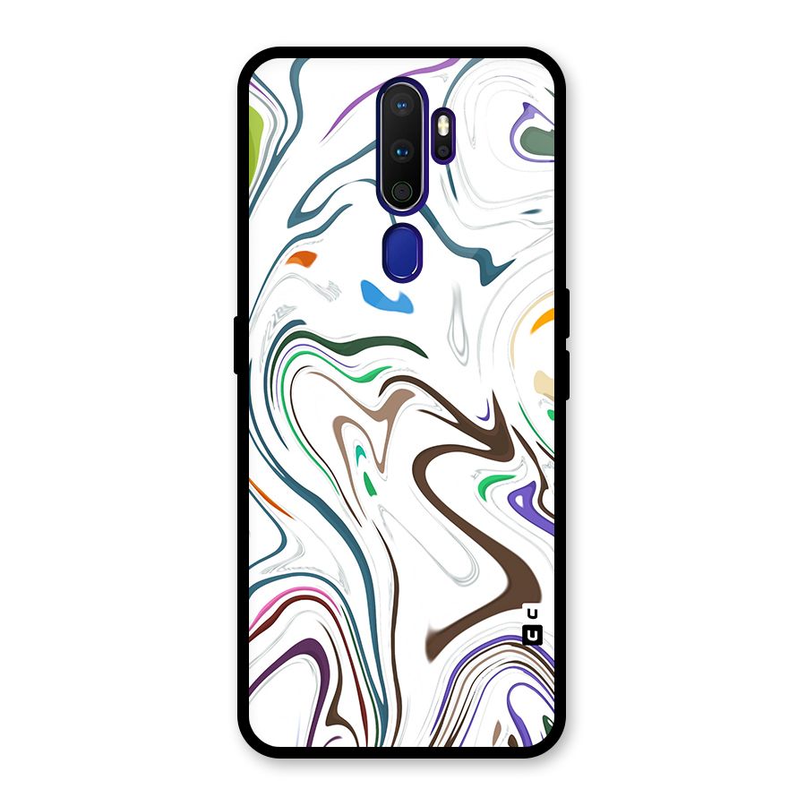 Marbled Printed Art Glass Back Case for Oppo A9 (2020)