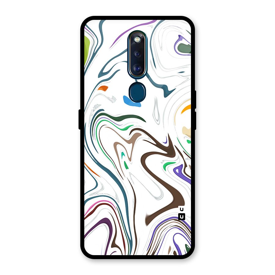 Marbled Printed Art Glass Back Case for Oppo F11 Pro