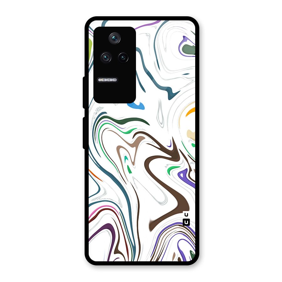 Marbled Printed Art Glass Back Case for Poco F4 5G