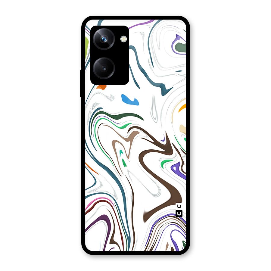 Marbled Printed Art Glass Back Case for Realme 10 Pro