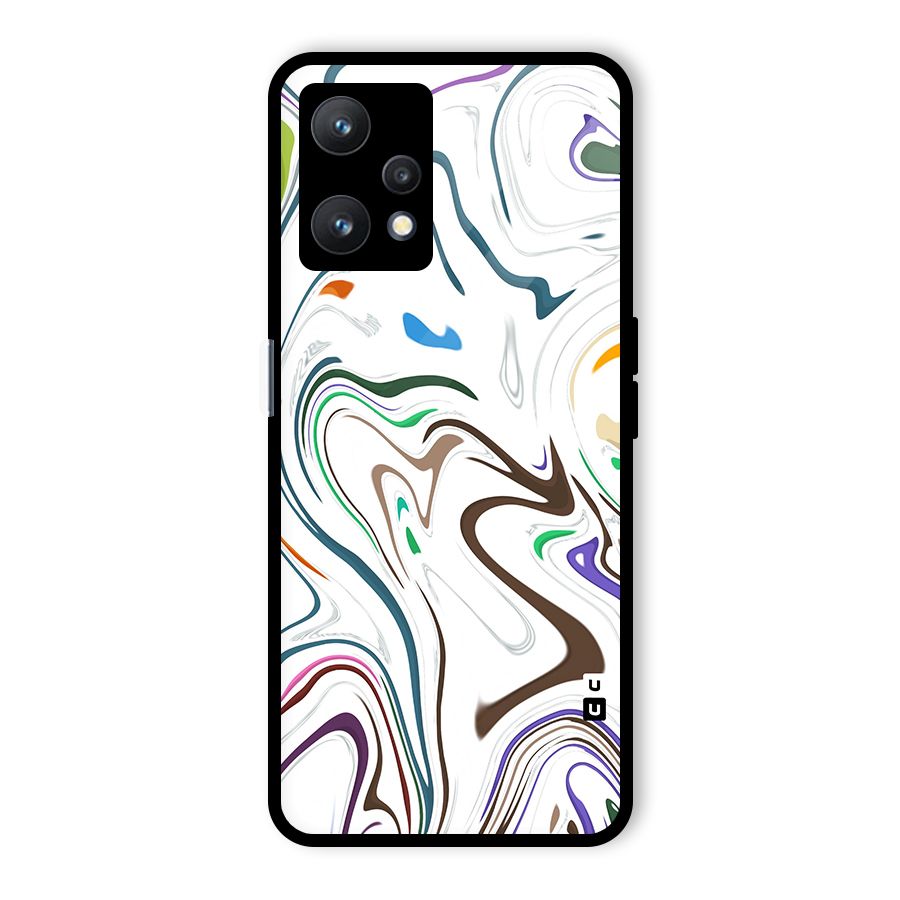 Marbled Printed Art Glass Back Case for Realme 9 Pro 5G