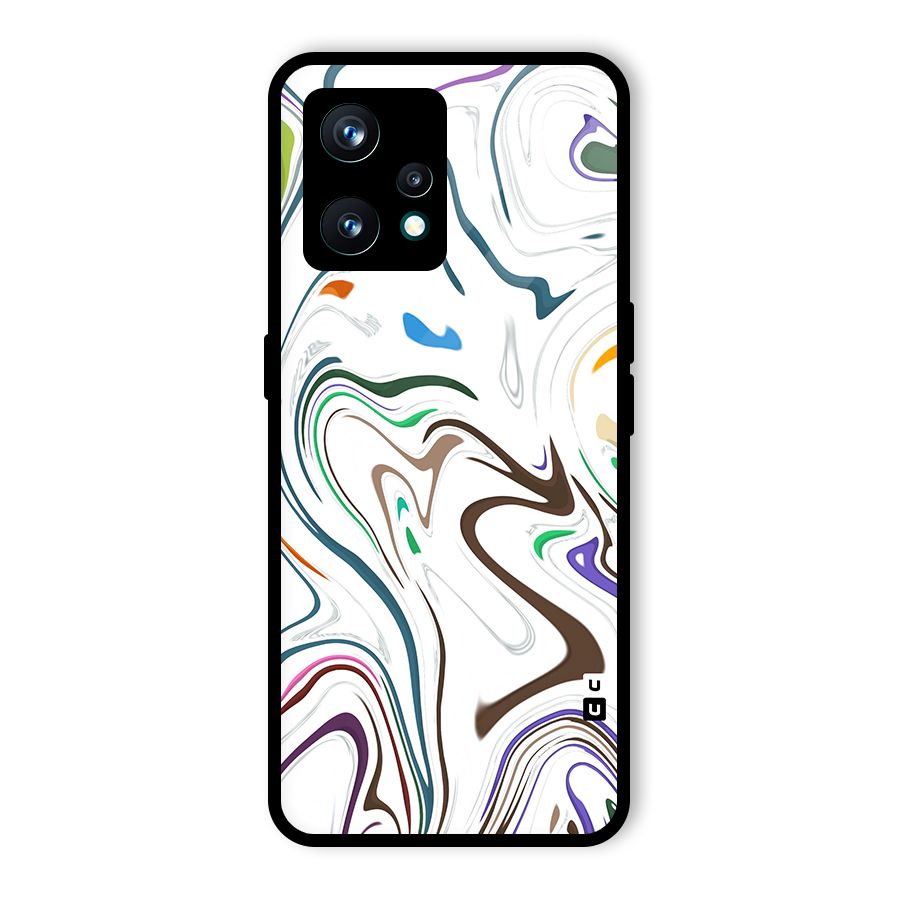 Marbled Printed Art Glass Back Case for Realme 9 Pro Plus 5G