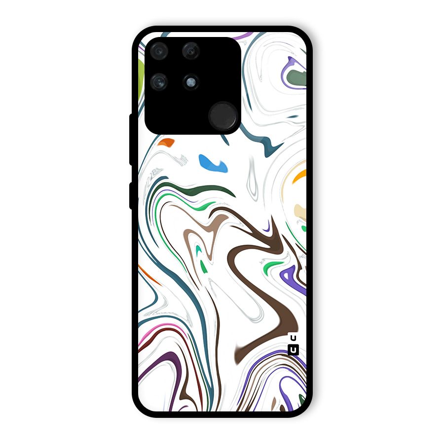 Marbled Printed Art Glass Back Case for Realme Narzo 50A