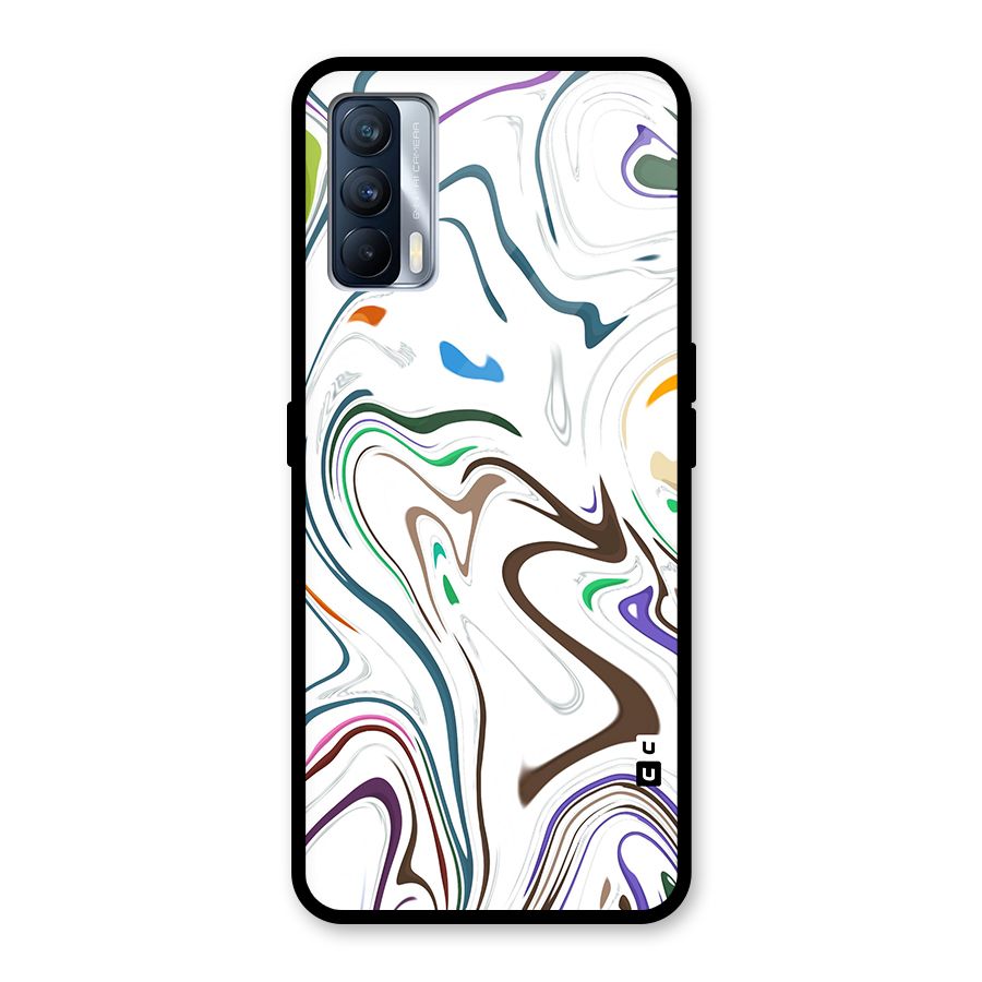 Marbled Printed Art Glass Back Case for Realme X7