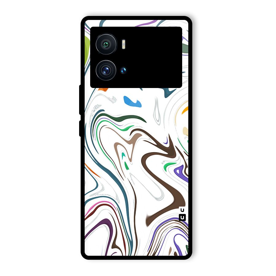 Marbled Printed Art Glass Back Case for Vivo iQOO 9 Pro