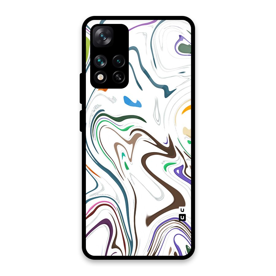 Marbled Printed Art Glass Back Case for Xiaomi 11i HyperCharge 5G