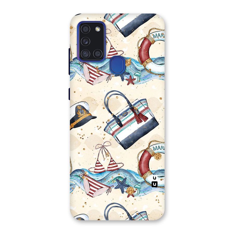 Marine Bag Design Back Case for Galaxy A21s