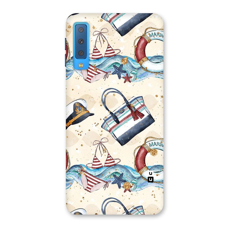 Marine Bag Design Back Case for Galaxy A7 (2018)