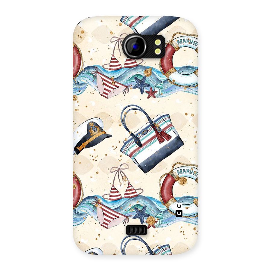 Marine Bag Design Back Case for Micromax Canvas 2 A110